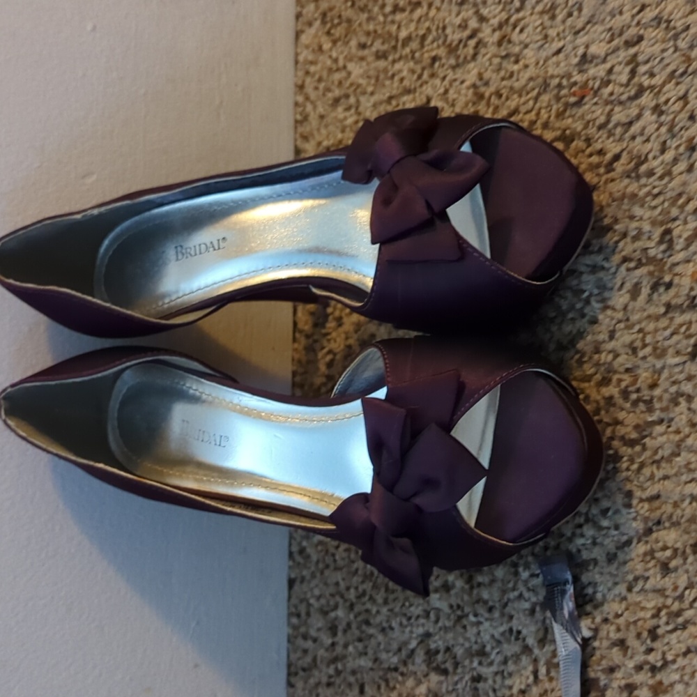 Maribelle plum wedding shoes